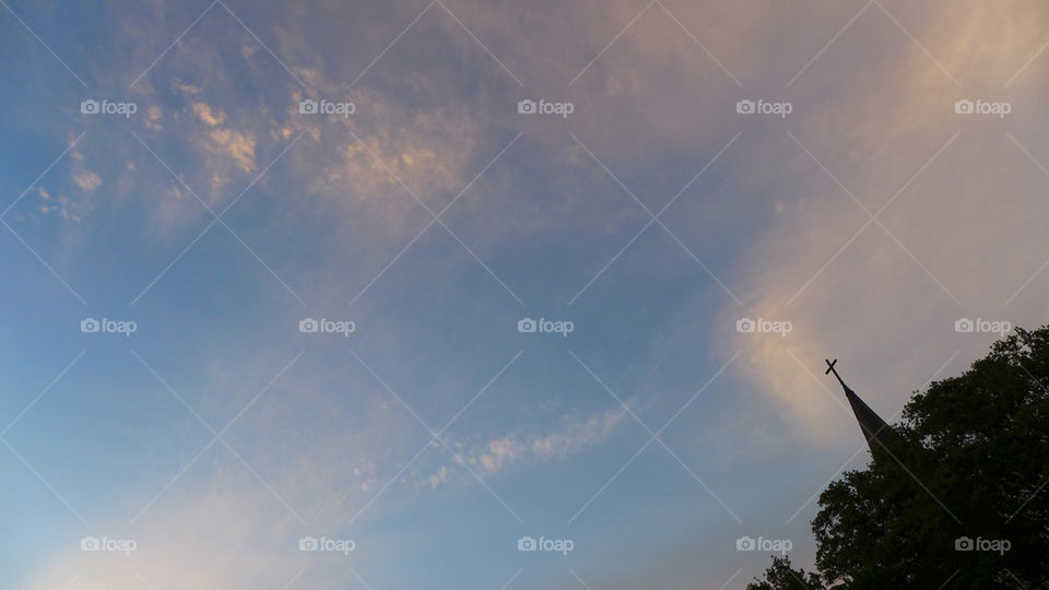 Church cross and sky