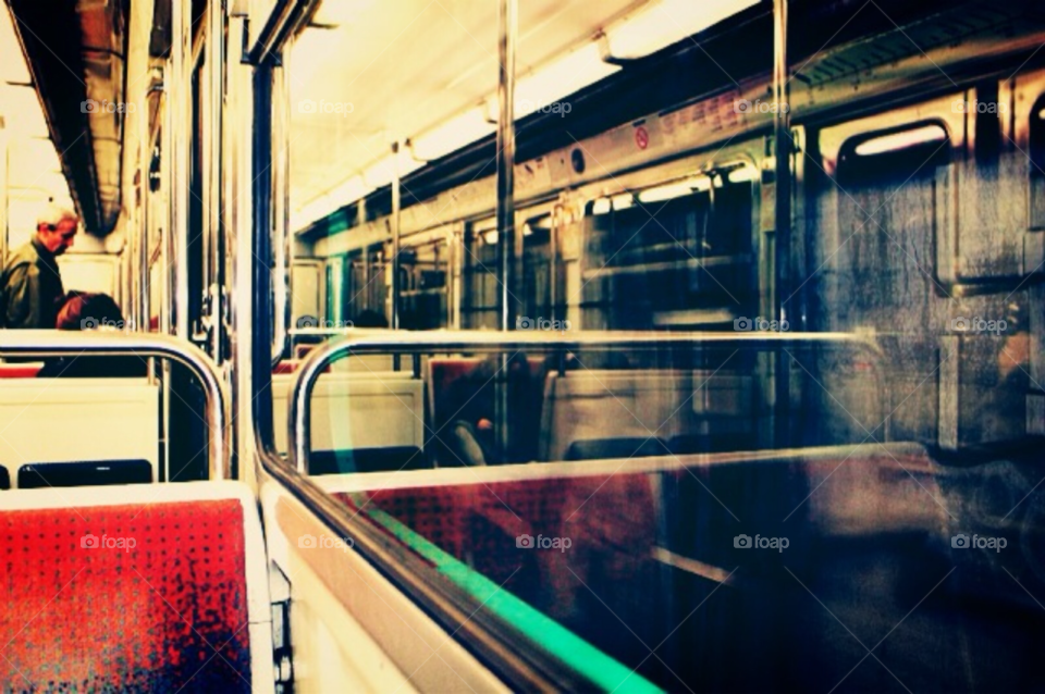 people window train reflection by merethe