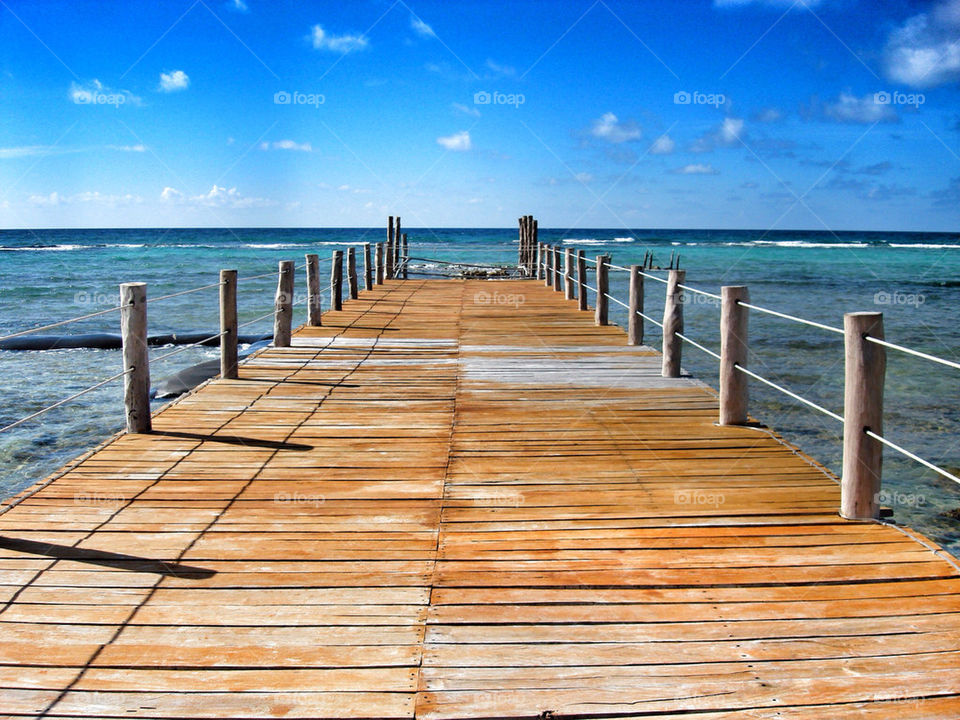 Walkway leading towards sea