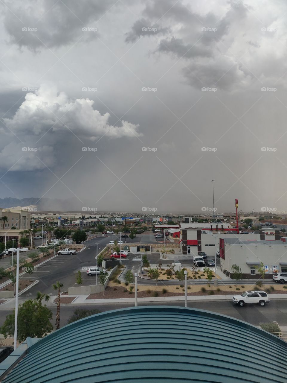 incoming storm and dust