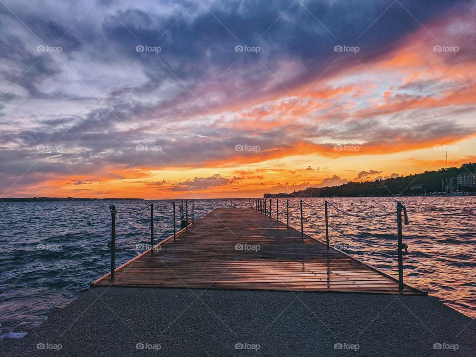 Beautiful sunset at the sea