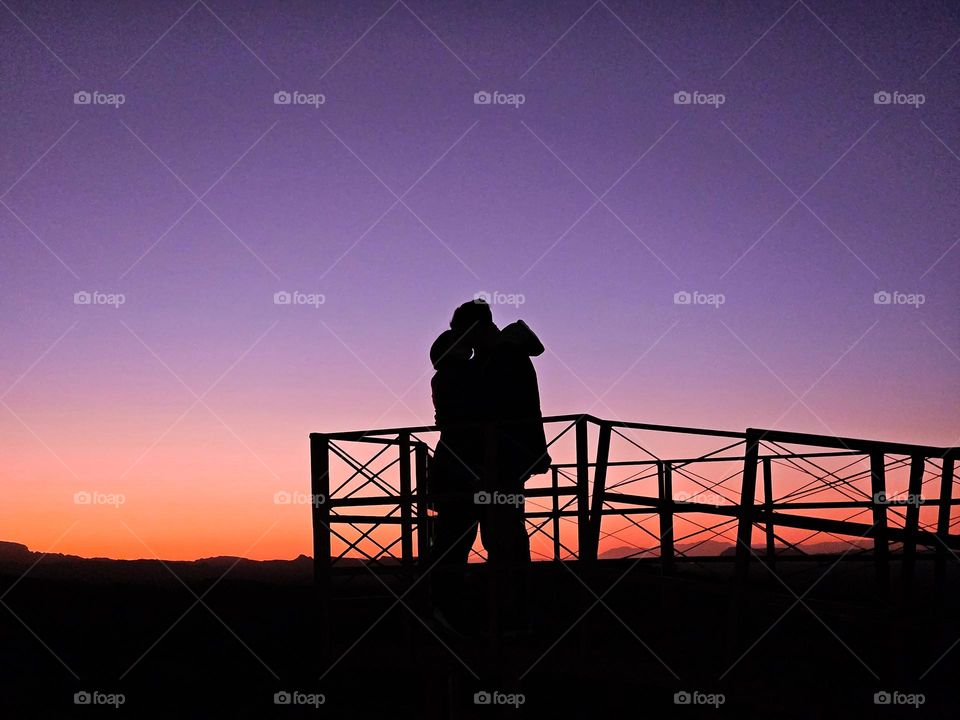 Lovers at sunset