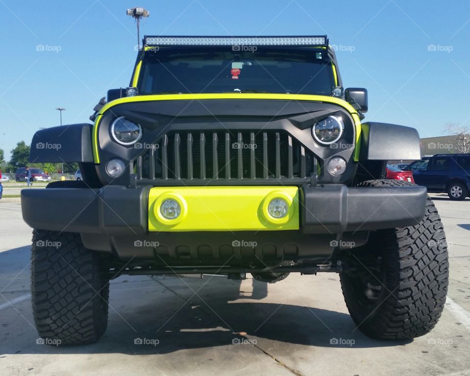 Jeep wrangler sport, big wheels