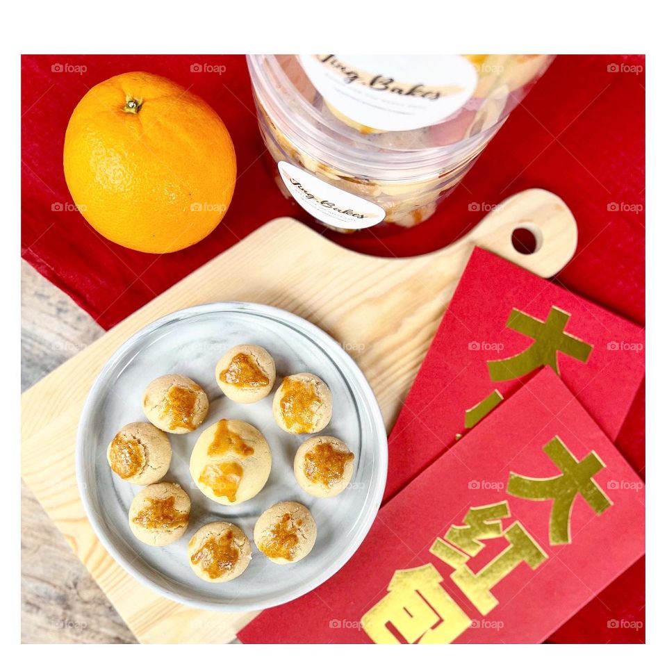 Pineapppe tarts and almond cookies for lunar new year 