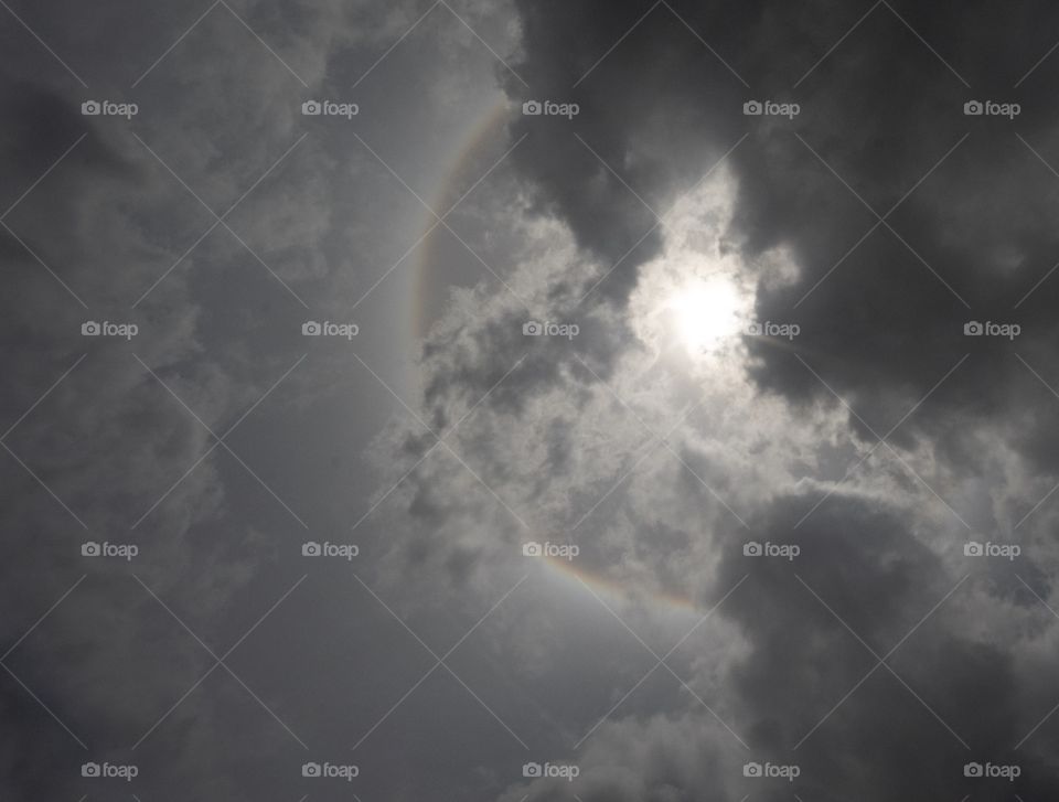 Bangkok/Thailand-August 24 2019:Full halo sun over Beautiful Pagoda at The Temple of  The Reclining Buddha (Wat Pho) in Bangkok