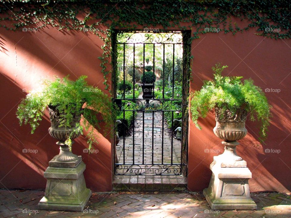 Courtyard in Savannah. Courtyard in Savannah