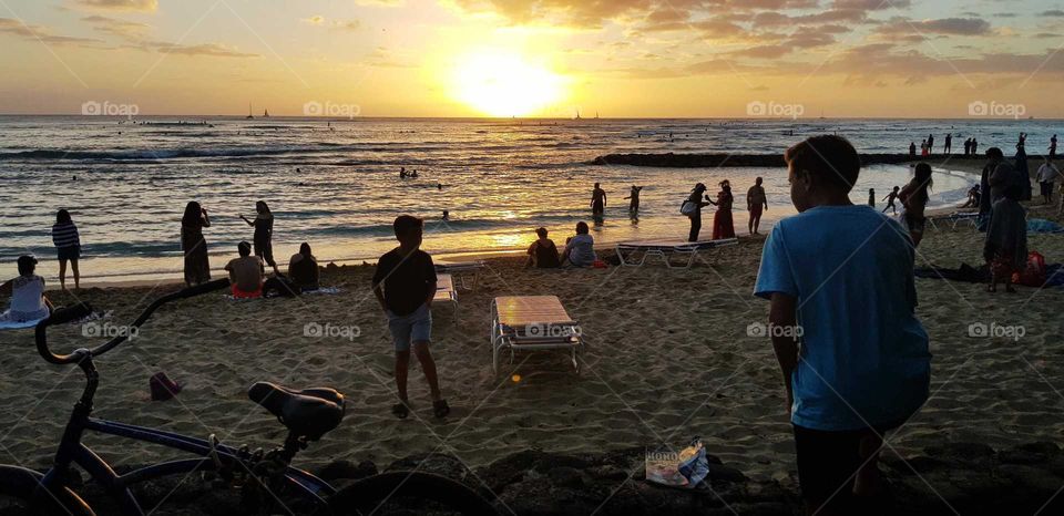 Honolulu sun set