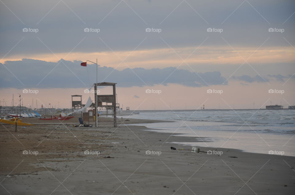 Sunset on the beach 