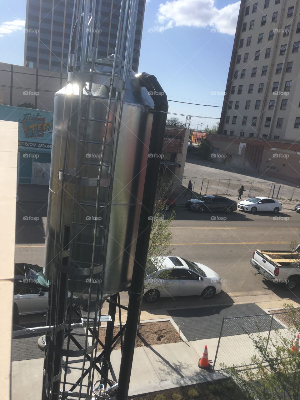 This was a balcony view of the vat system used for brewing keg beer.I shot this photo during fabrication 