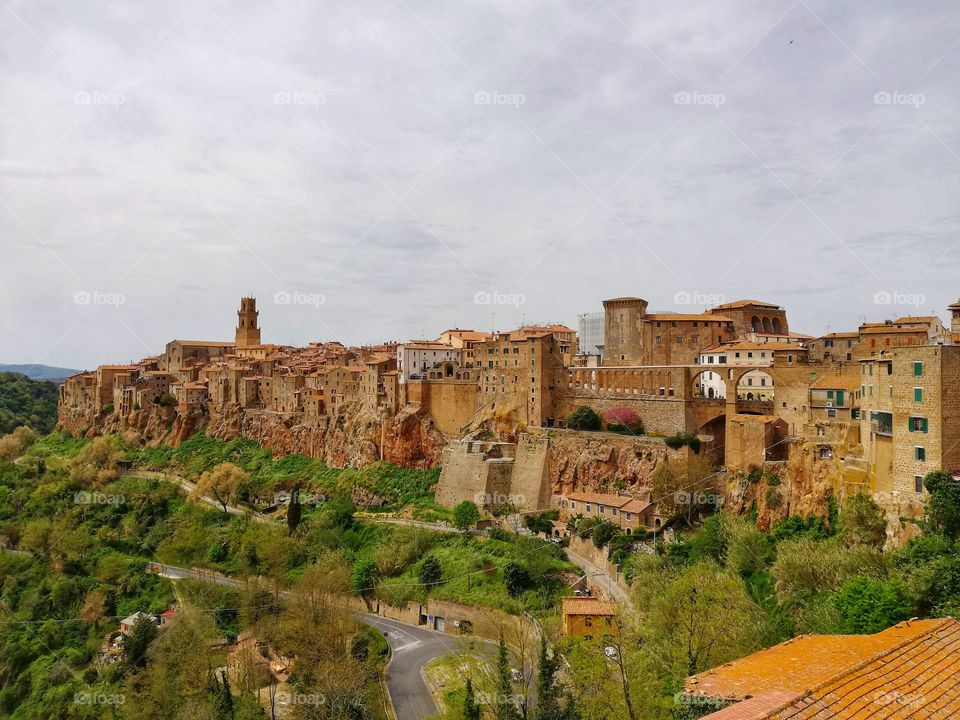 Panorama of Pitigliano, city of tuff