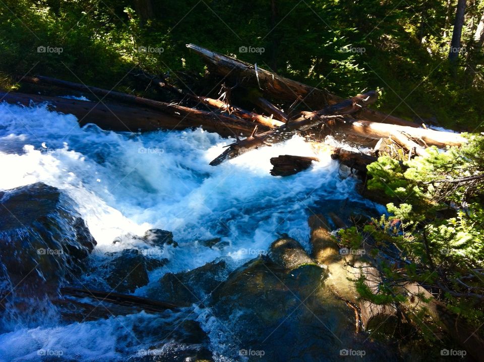 The beauty of a waterfall