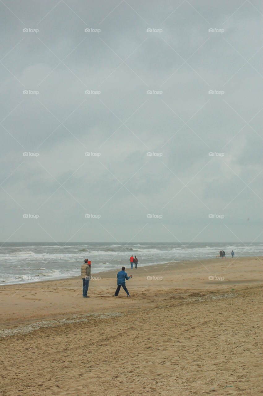 People At The Beach Of Texel The Netherlands