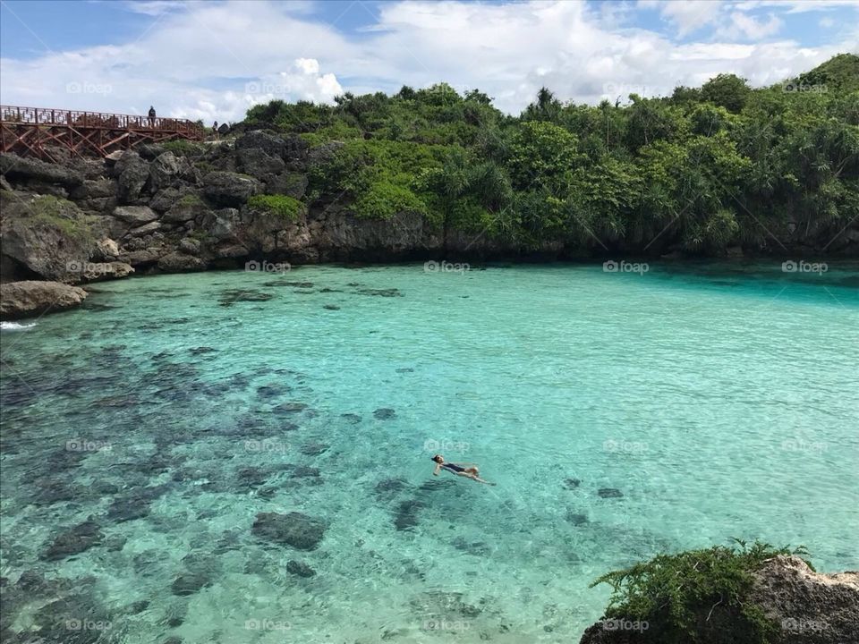 Having fantastic time swimming in the lagoon. I had the beautiful lagoon for myself for a good length of time! This is in Sumba Island Indonesia.