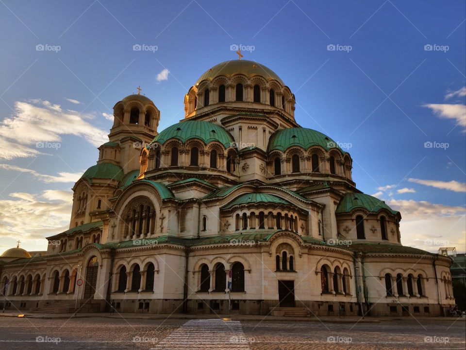 Saint Alexander Nevsky cathedral in the center of Sofia
