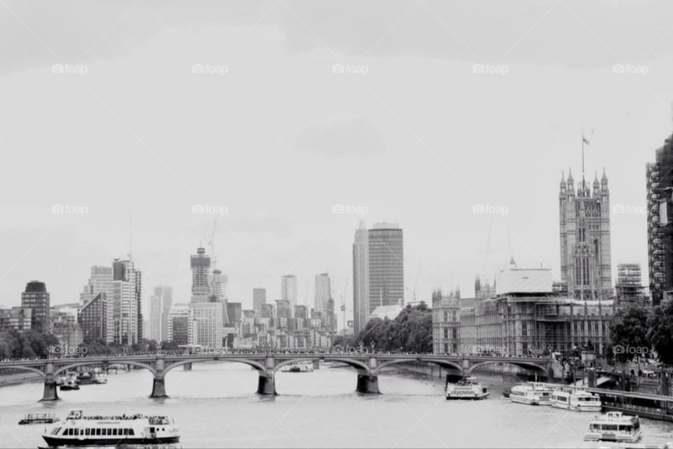Cityscape on London overlooking the River Thames