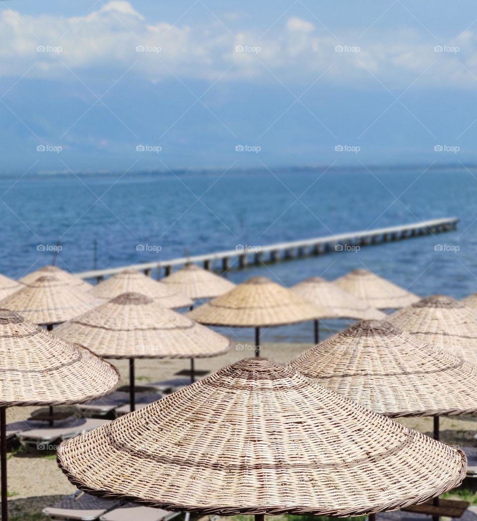 Time to rest under the beach umbrellas