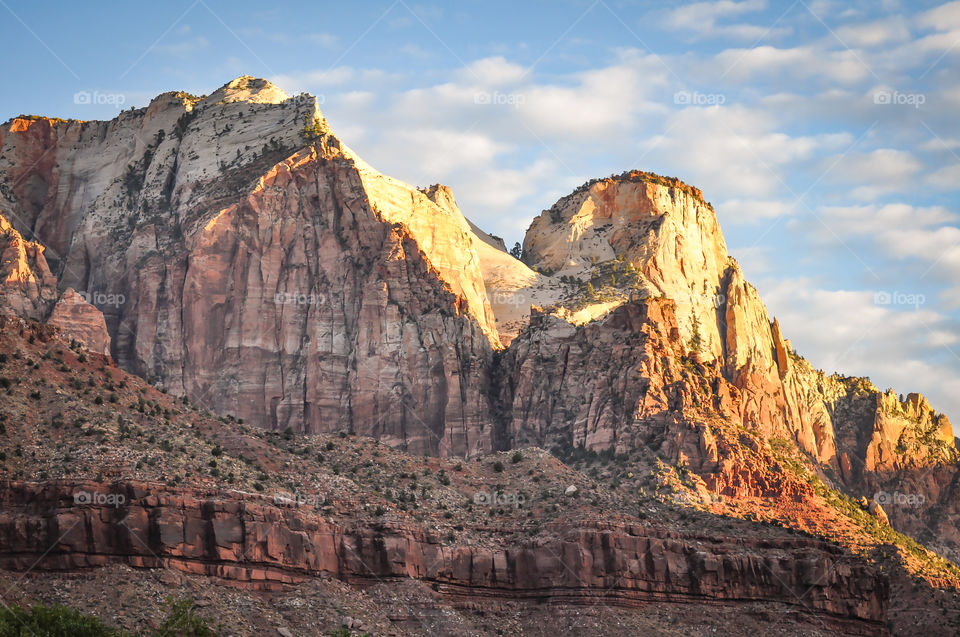 Sunrise over Zion’s Great White Throne