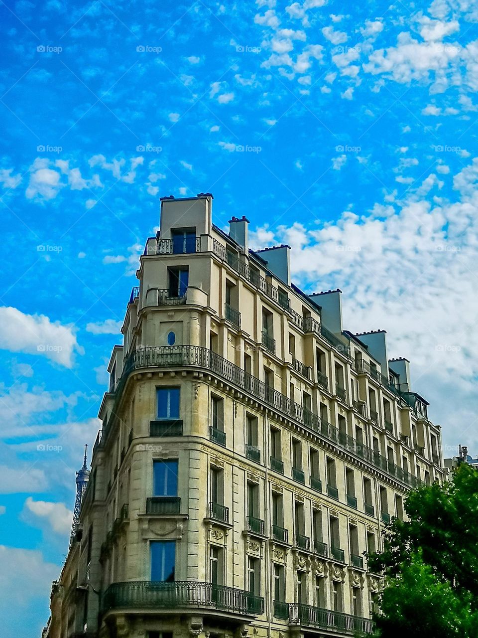 French architectural style building in Paris 