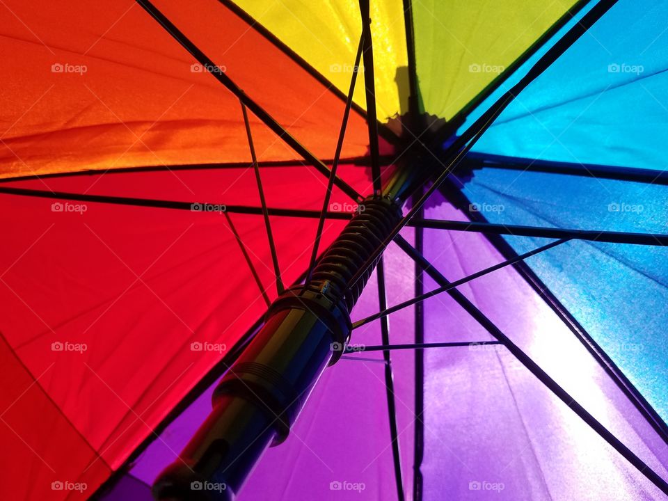 sunshine through an umbrella
