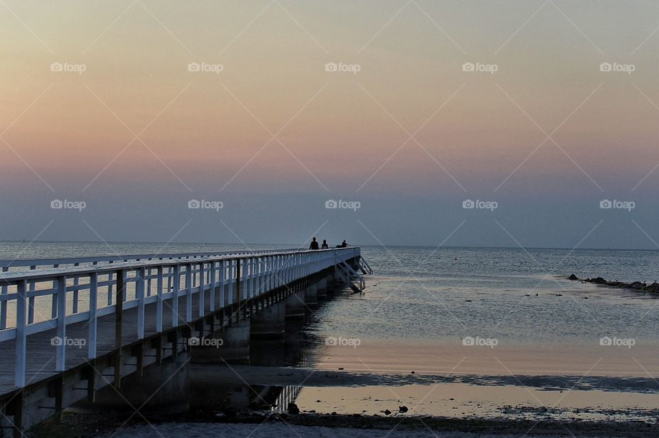 Jetty in sunset 