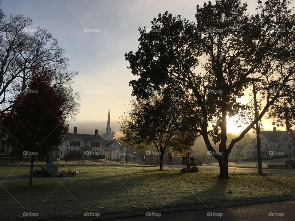 Fall morning in New Milford, CT