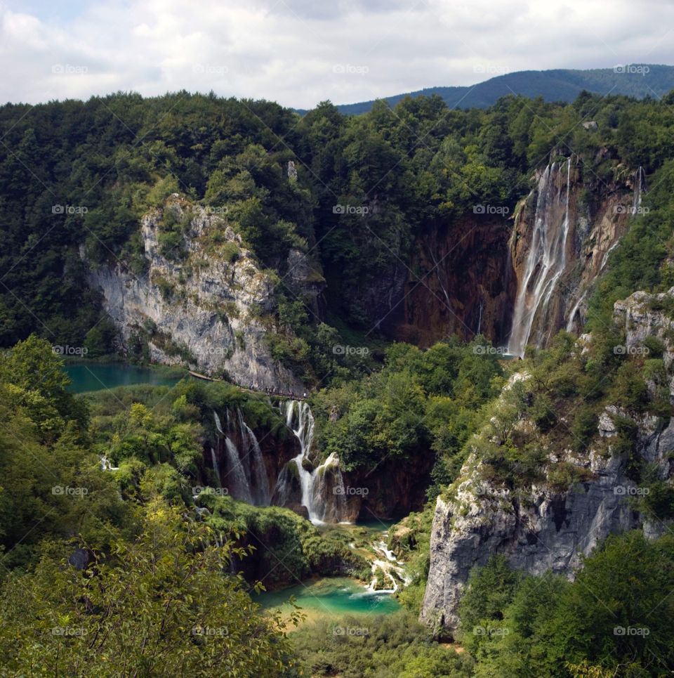 Entrance to the plitvice lakes national park in croatia 