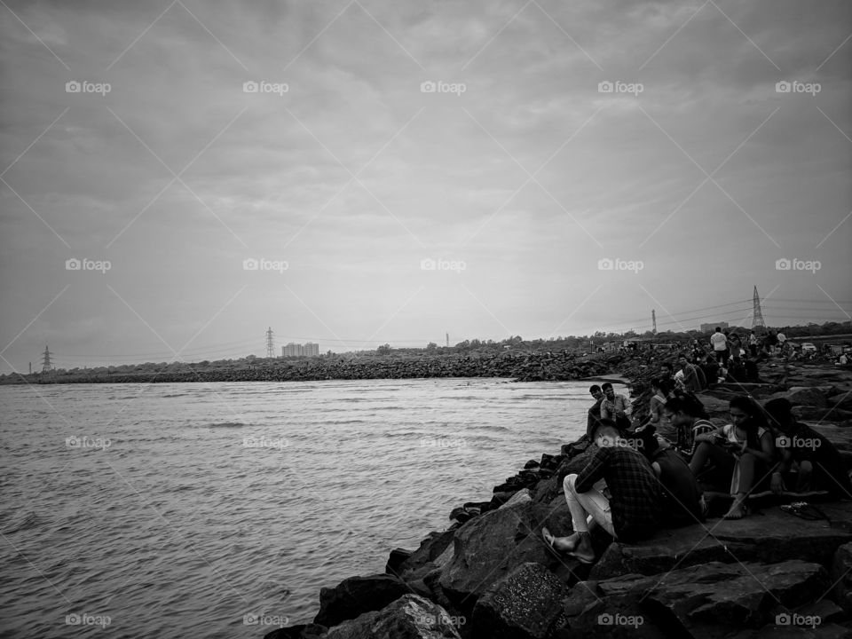 dumas beach, surat, gujarat, india