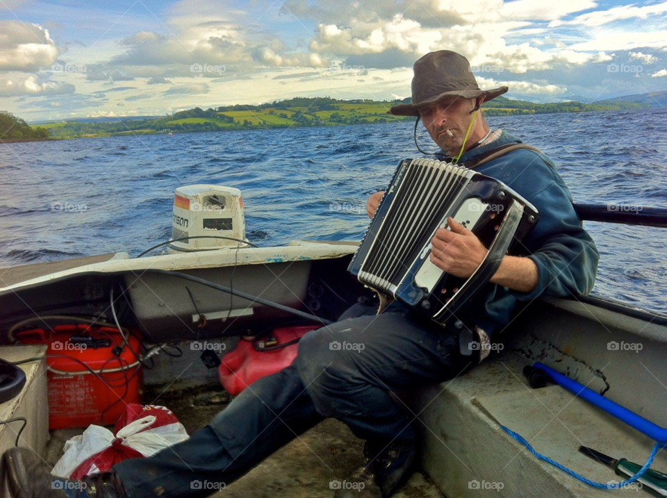 lake boat accordion loch by sqrly