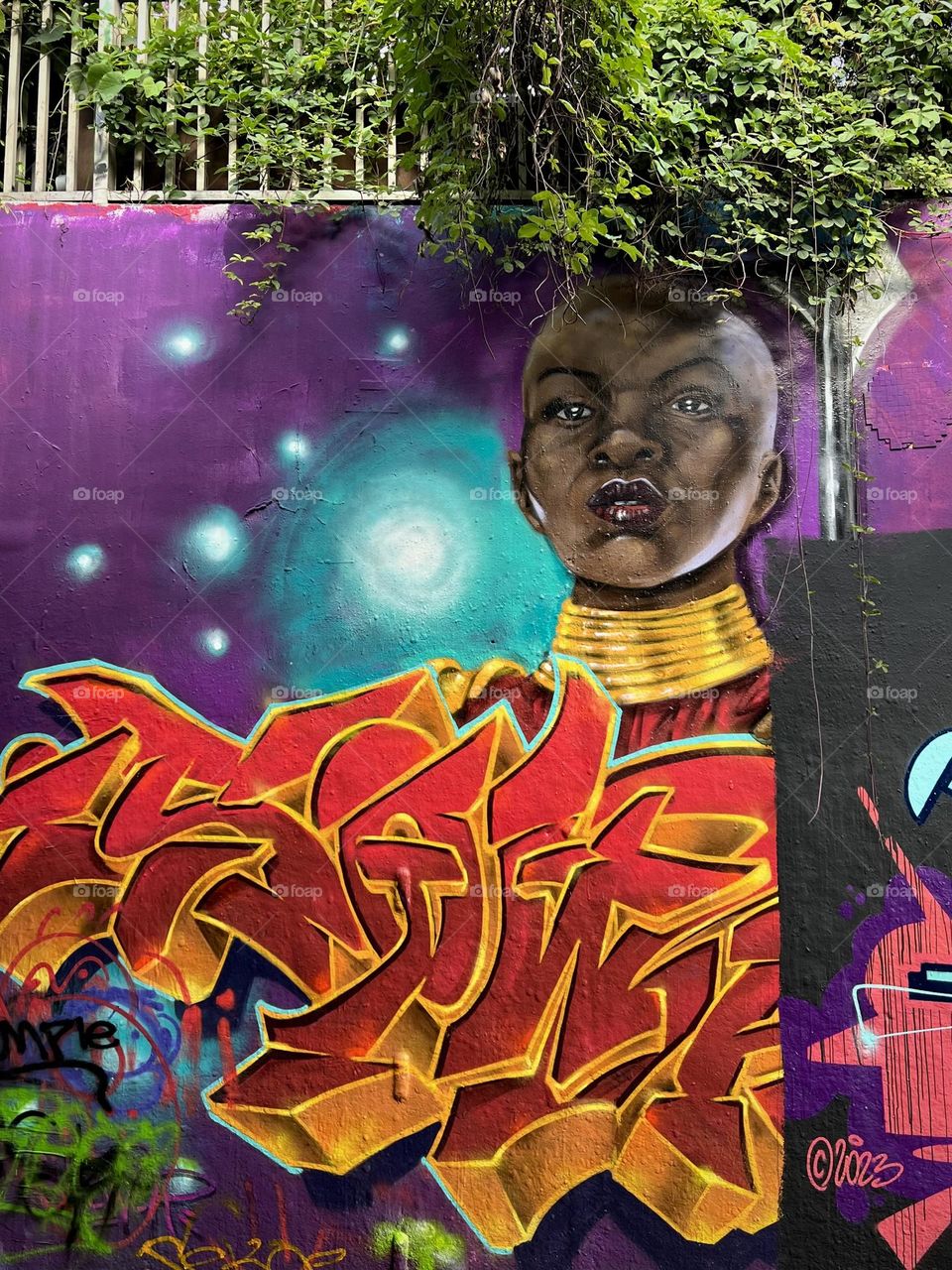 Street art, colourful graffiti. 