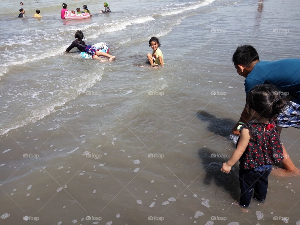 Child, Water, Beach, People, Seashore