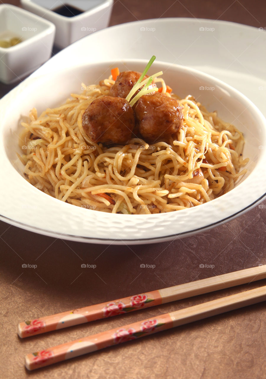 Chinese food hakka noodles