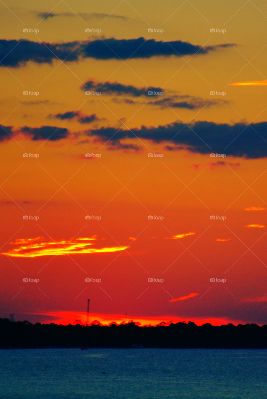 Dramatic sky during sunset