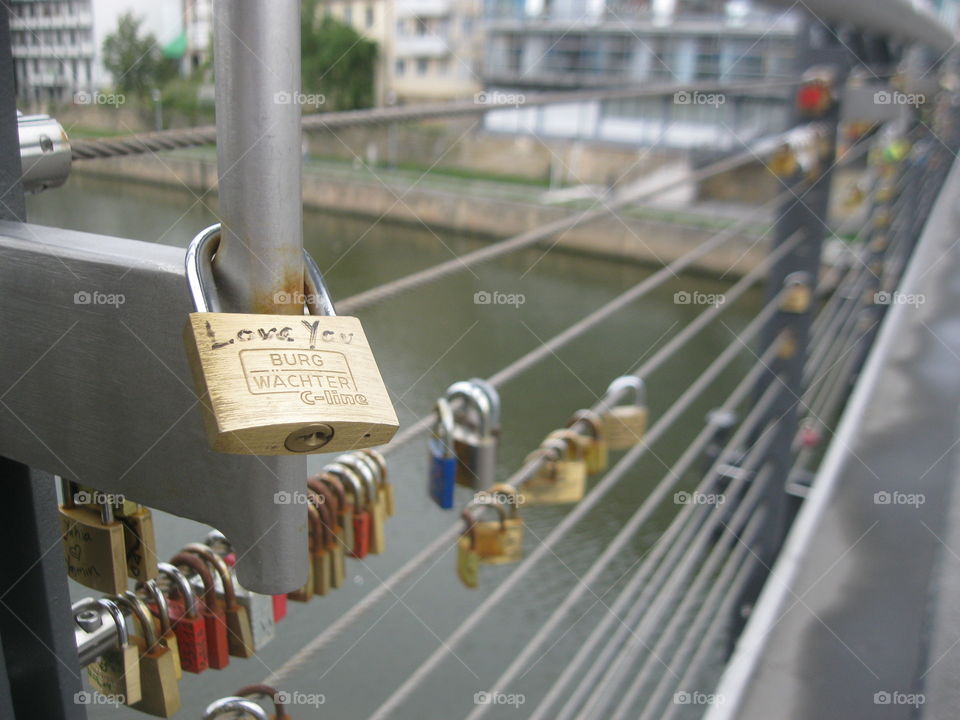 Lock on a bridge from my trip to Germany in summer 2014.