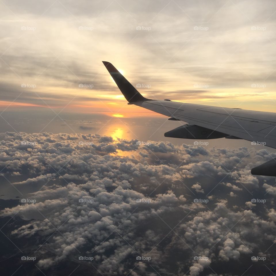 Airplane, Aircraft, Sunset, Flight, Sky