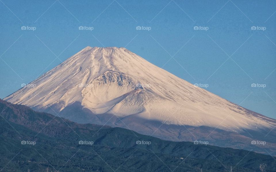 Beautiful scene of Fuji mountain in Japan 