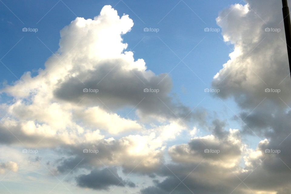 mix color, white cloud, dark cloud and blue sky 3 in 1