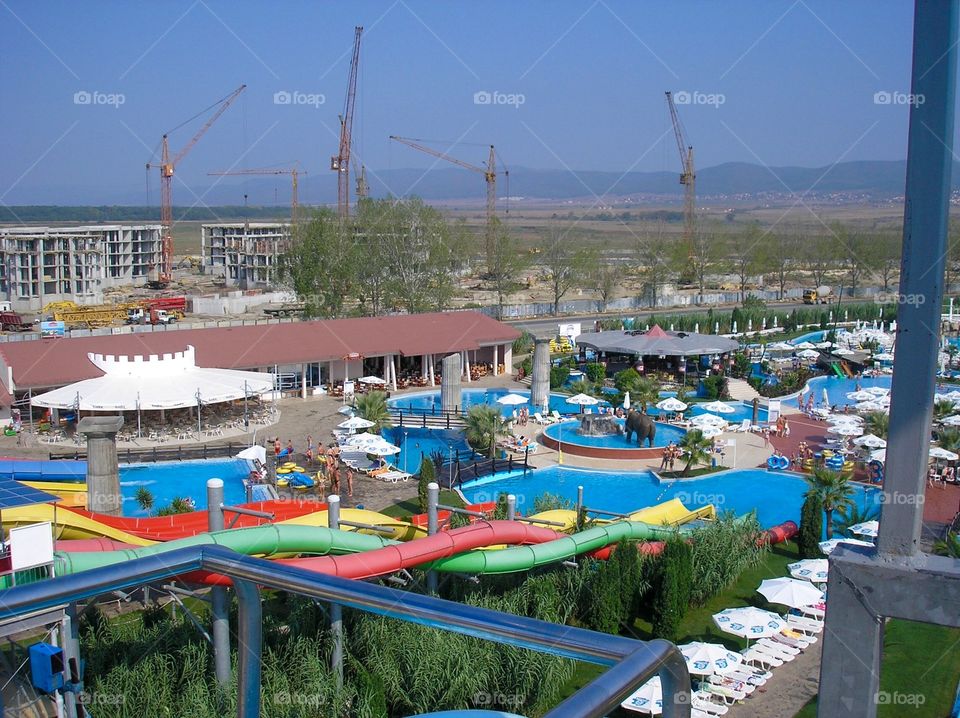 Aqua park from the highest point