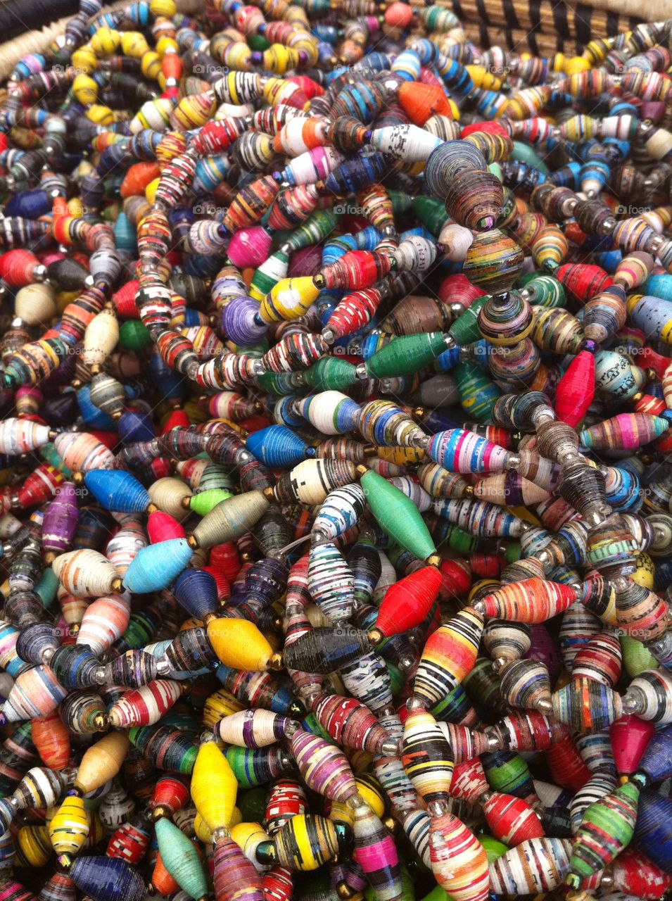 Beautiful beads. Paper beads made by widows in Africa