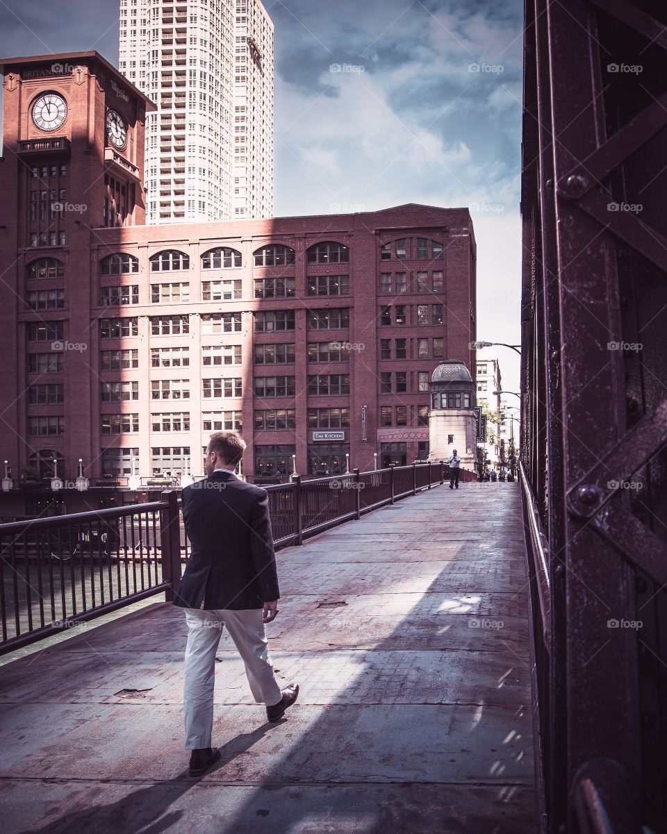 Walking through the bridge 