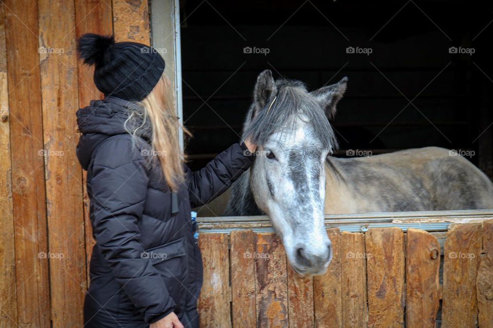 Woman and horse