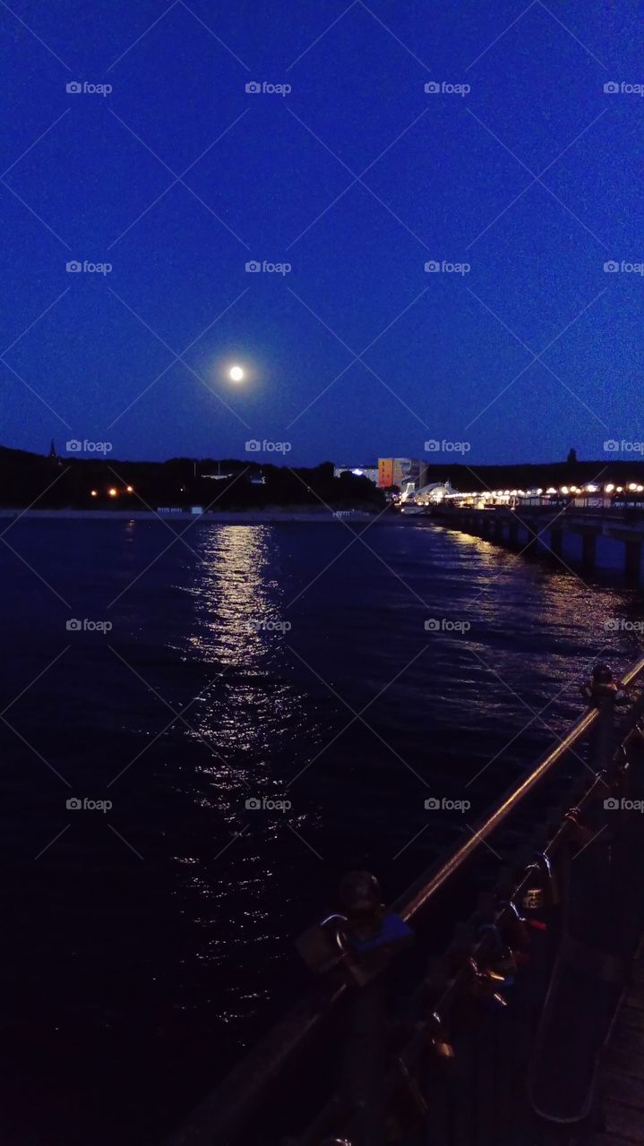 Miedzyzdroje beach Town popular summer hub, There is a promenade of polish starts there like the one in Los Angeles but smaller