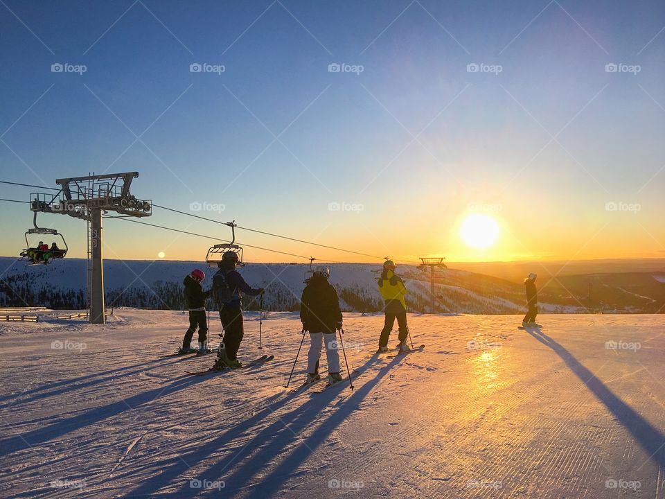 Sunset in the mountains