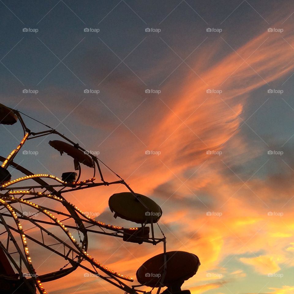 Carnival Sunset. Ride and sky