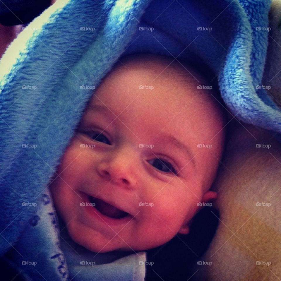 Beautiful baby smiling