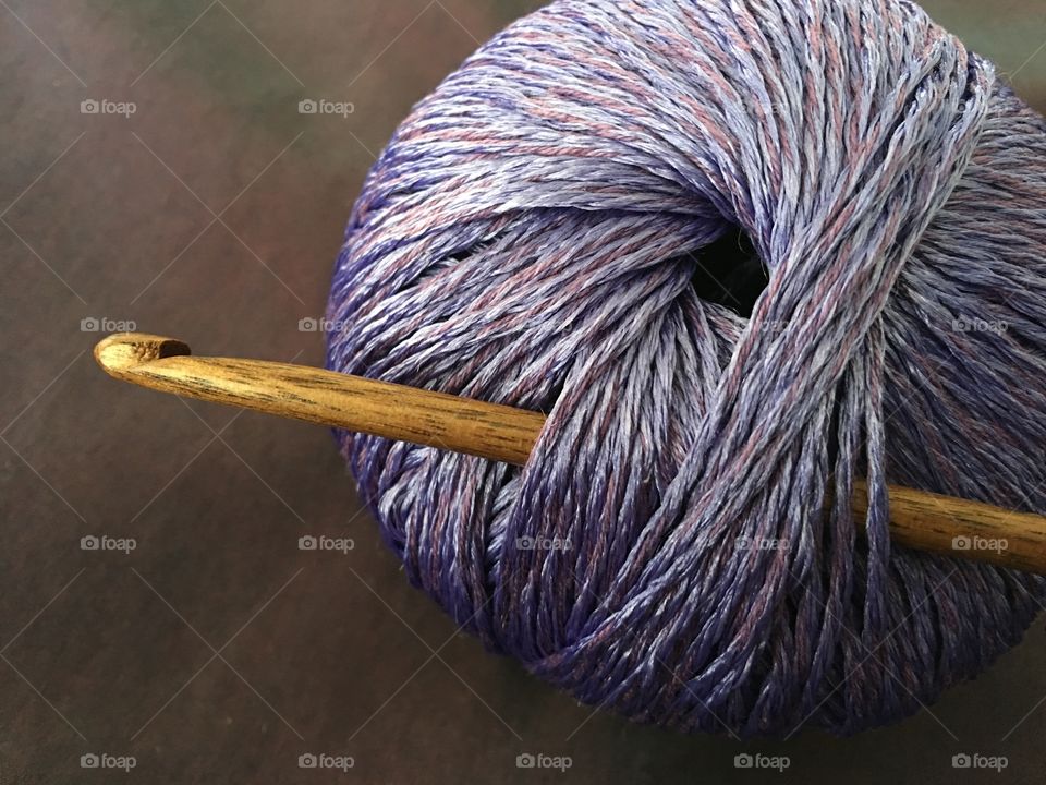 Yarn and knitting needle
