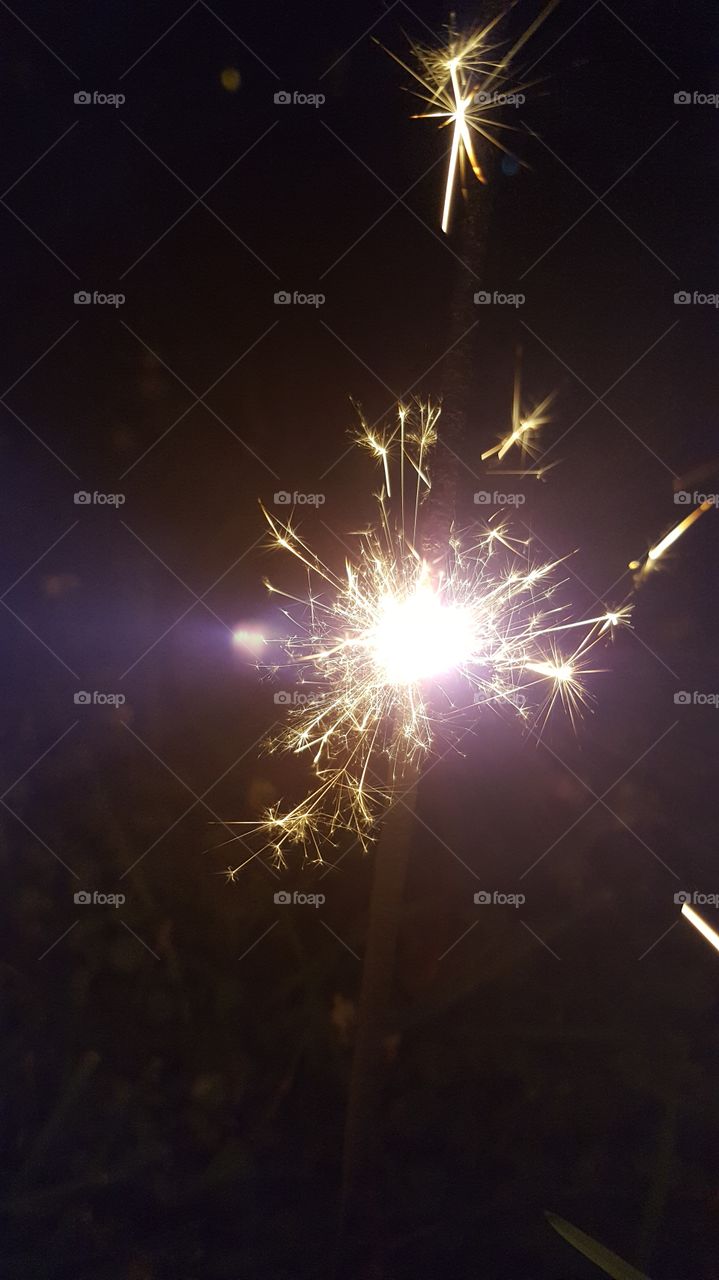 sparkler flames