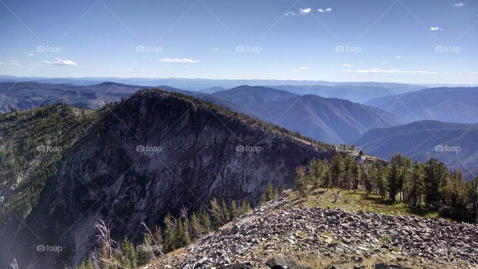 View from firewatch post in Bitterroot mountains