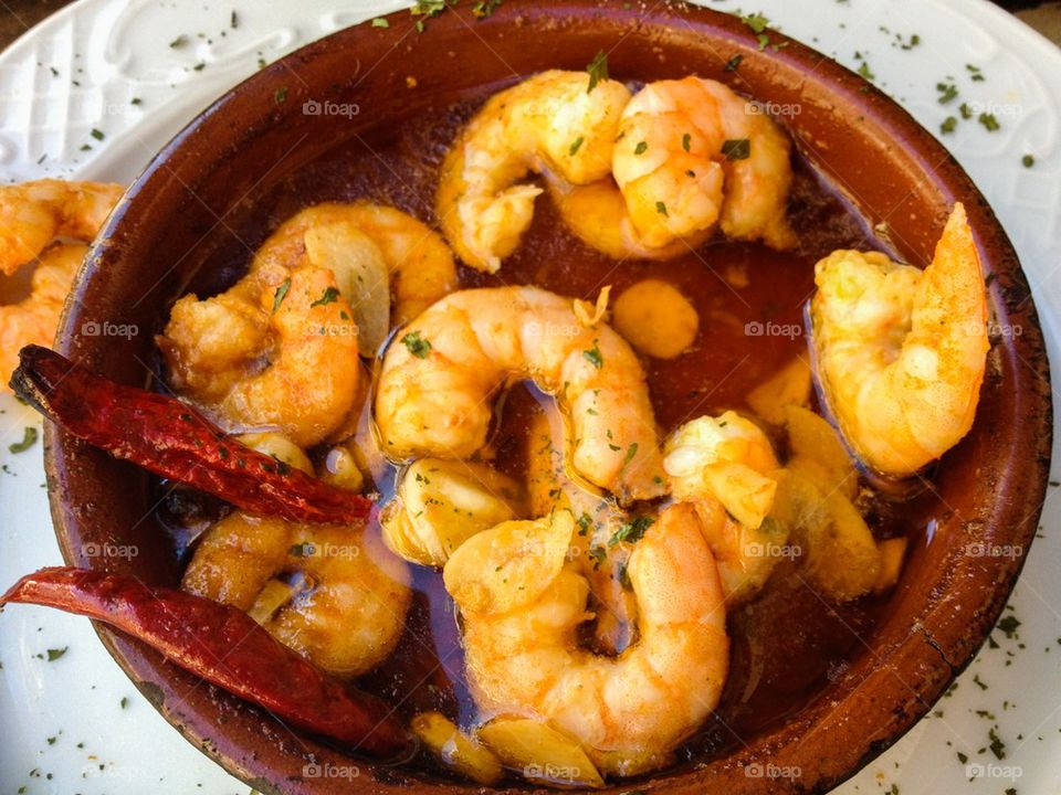 gambas pilpil, spanish shrimp