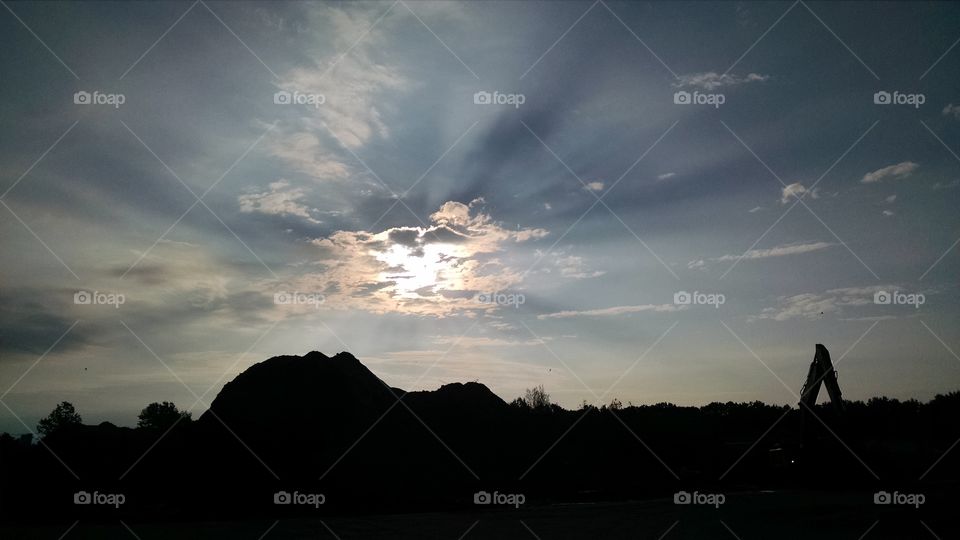 Heavenly Sky. I took this pic on October 9 2015 in Edison New Jersey on the job site