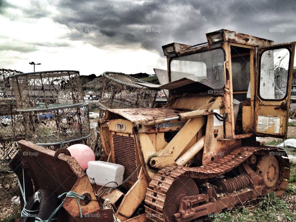 Old rusting machinery